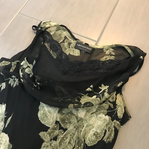 Vintage Ethereal, Asymmetrical Woodland Fairy Maxi Dress -Connected Apparel - Picture 3 of 8